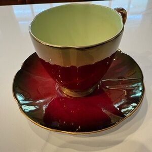 Vintage Carlton Ware Rouge England Teacup and Saucer